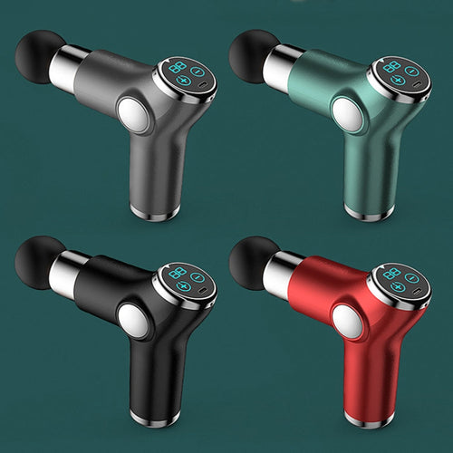 K515 Mini Fascia Gun Fitness Relax Muscle Massage Gun(LCD Version 32 Gears (Black))