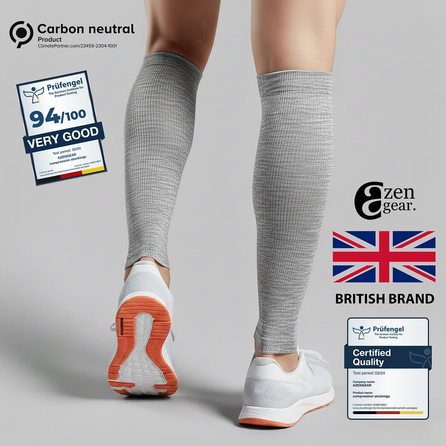 Calf Support Compression Sleeves (Pair) for Women, Men, Running | 20-30mmHg