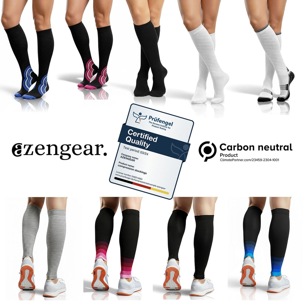 Calf Support Compression Sleeves (Pair) for Women, Men, Running | 20-30mmHg