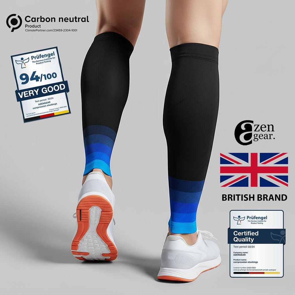 Calf Support Compression Sleeves (Pair) for Women, Men, Running | 20-30mmHg
